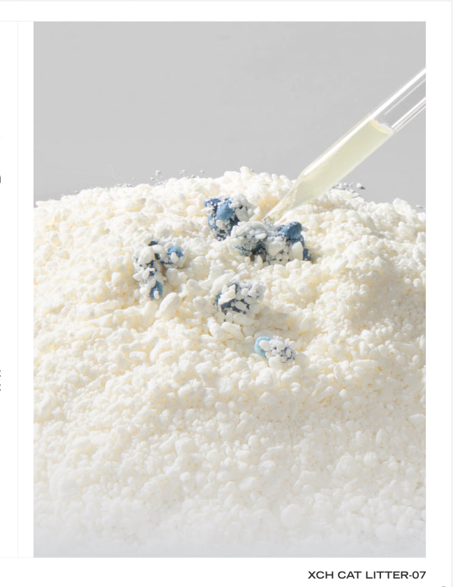 Health-monitoring natural cat litter